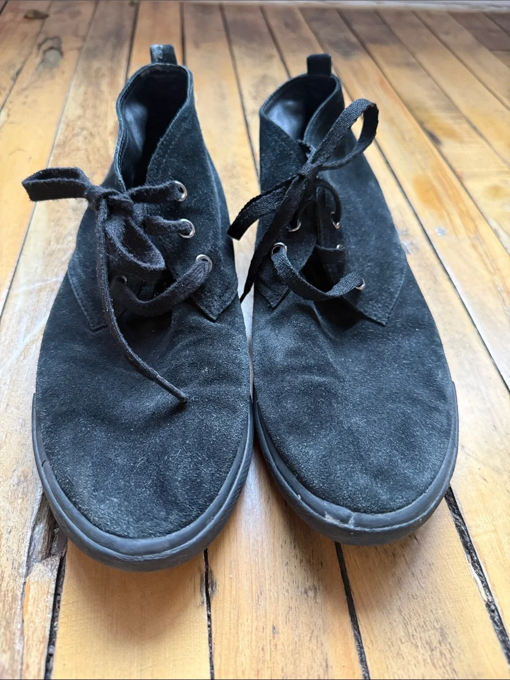 Men's Prada Black Suede Lace-Up Shoes